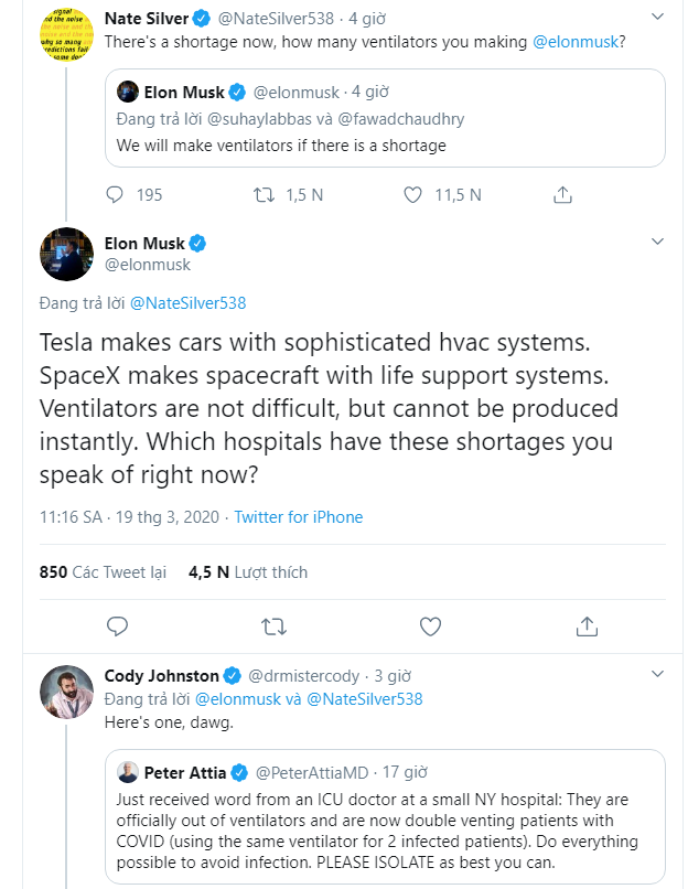 Elon Musk thay đổi hoàn toàn thái độ với Covid-19, khẳng định Tesla sẽ sản xuất máy thở nếu có sự thiếu hụt - Ảnh 3.