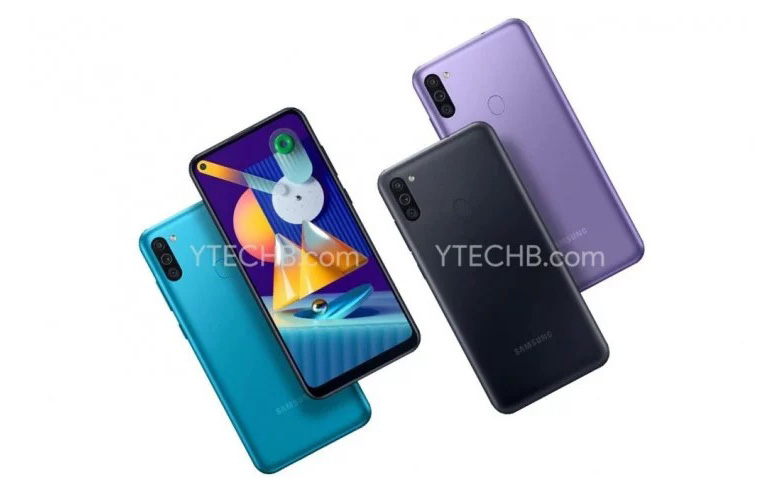 Galaxy M11 lộ diện: Màn hình đục lỗ, 3 camera sau, Snapdragon 450, pin 5000mAh
