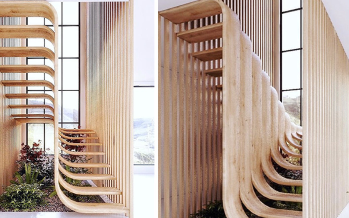 Trong con mắt của kiến trúc sư tài ba, cầu thang cũng có thể biến thành tác phẩm nghệ thuật như thế này đây