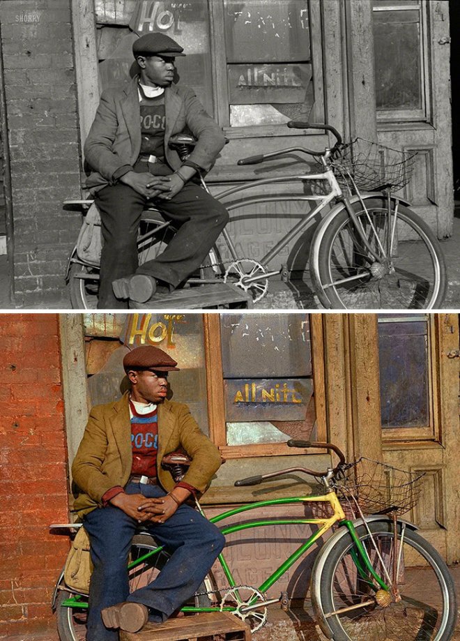 Sử dụng Photoshop, họa sĩ người Pháp nhìn lại quá khứ đen trắng bằng lăng kính màu sắc đầy sức sống - Ảnh 5.