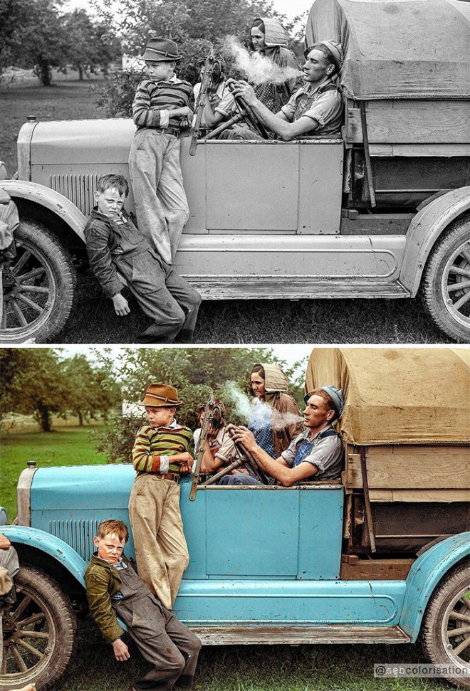 Sử dụng Photoshop, họa sĩ người Pháp nhìn lại quá khứ đen trắng bằng lăng kính màu sắc đầy sức sống - Ảnh 9.