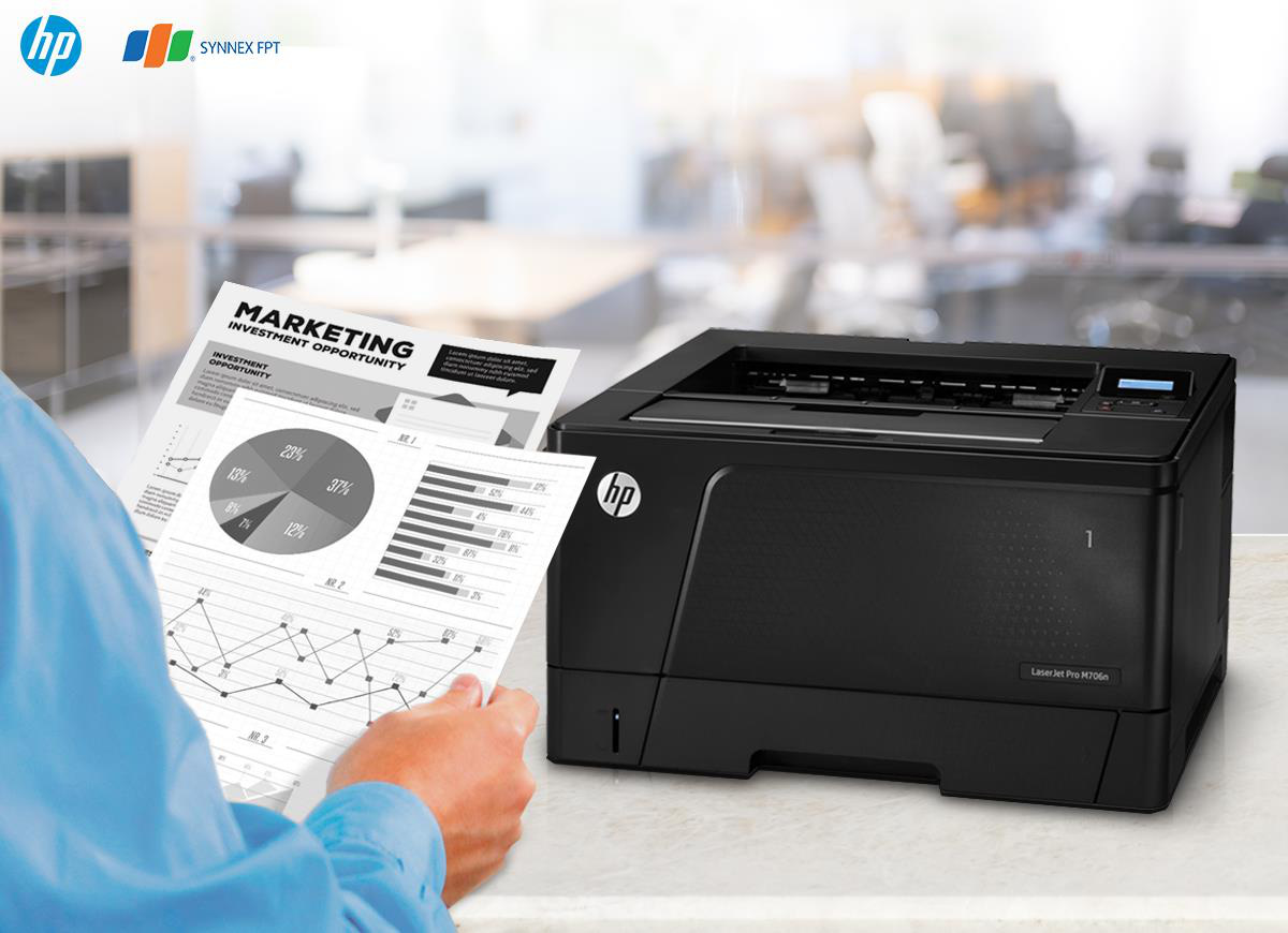 HP LaserJet Pro M706n - máy in A3 nhỏ gọn, bảo mật cho doanh nghiệp - Ảnh 2.