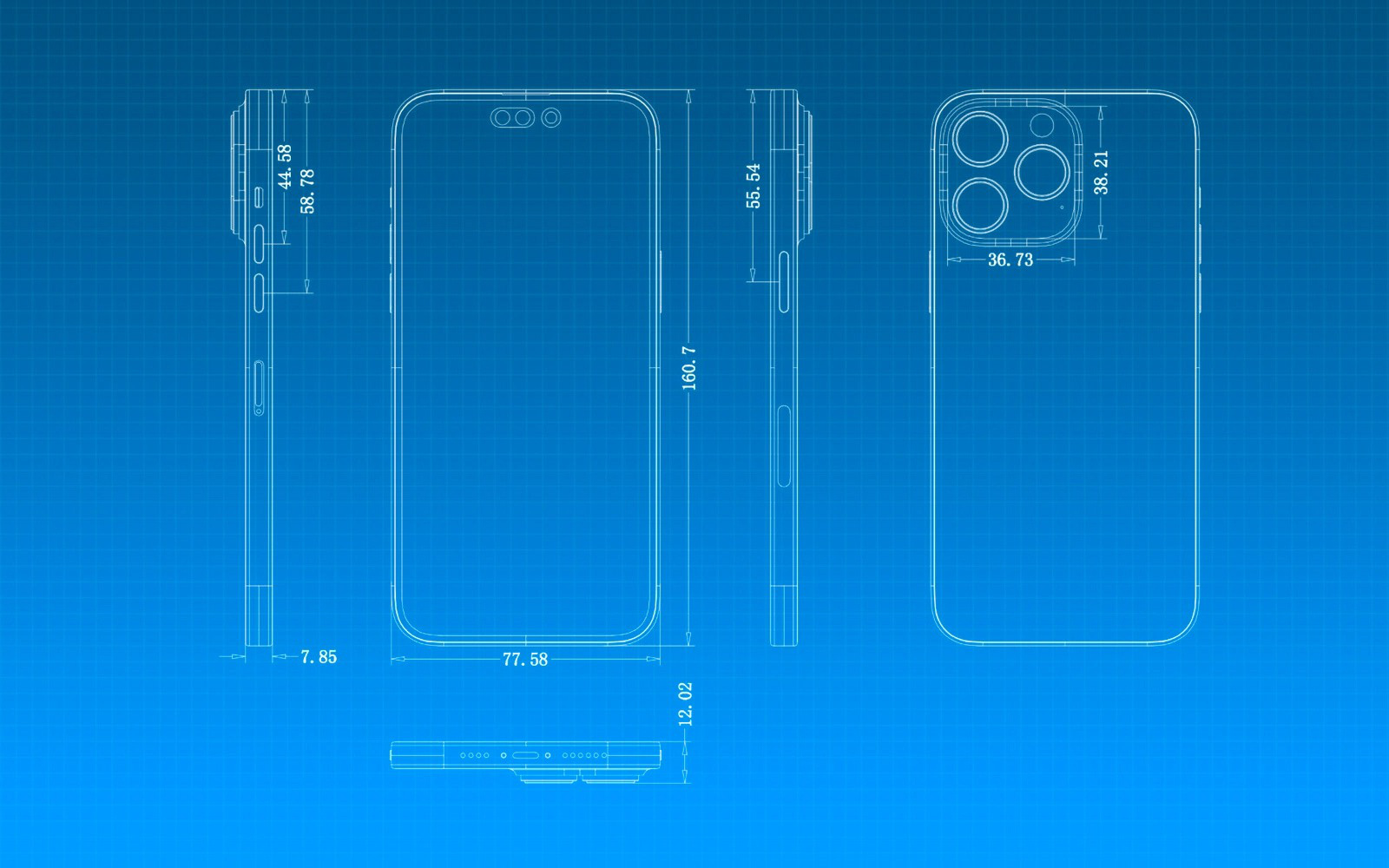 Lộ ảnh CAD iPhone 14 Pro cho thấy độ lồi cụm camera, khẳng định sự hiện diện của notch hình 'viên thuốc'