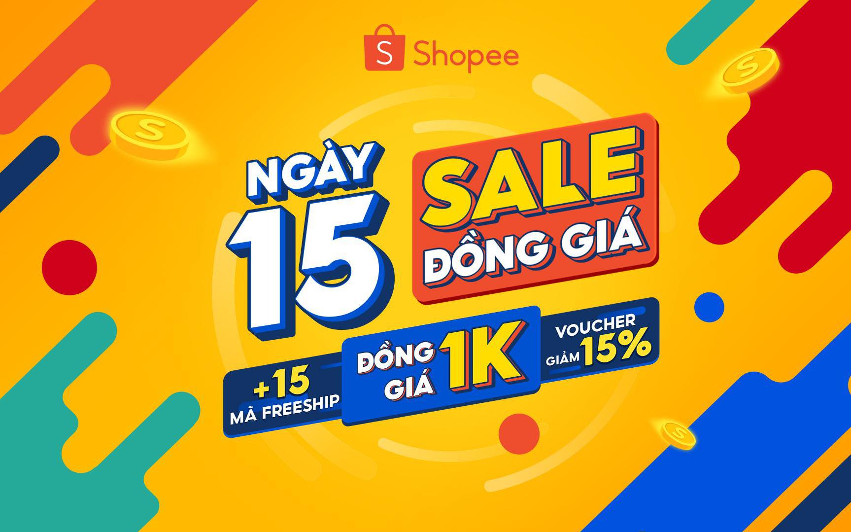 Đến hẹn lại lên, Shopee lên tiệc 1K trong “Ngày 15 Sale Đồng Giá”