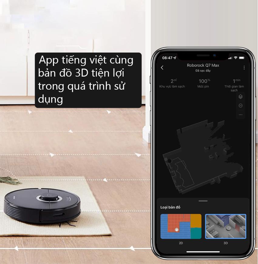 Trải nghiệm Roborock Q7 Max: Lực hút 4200Pa siêu mạnh, lau 240m2 sàn, có chổi chống rối, vẽ bản đồ 3D cực nhanh và giá vừa tầm - Ảnh 6.