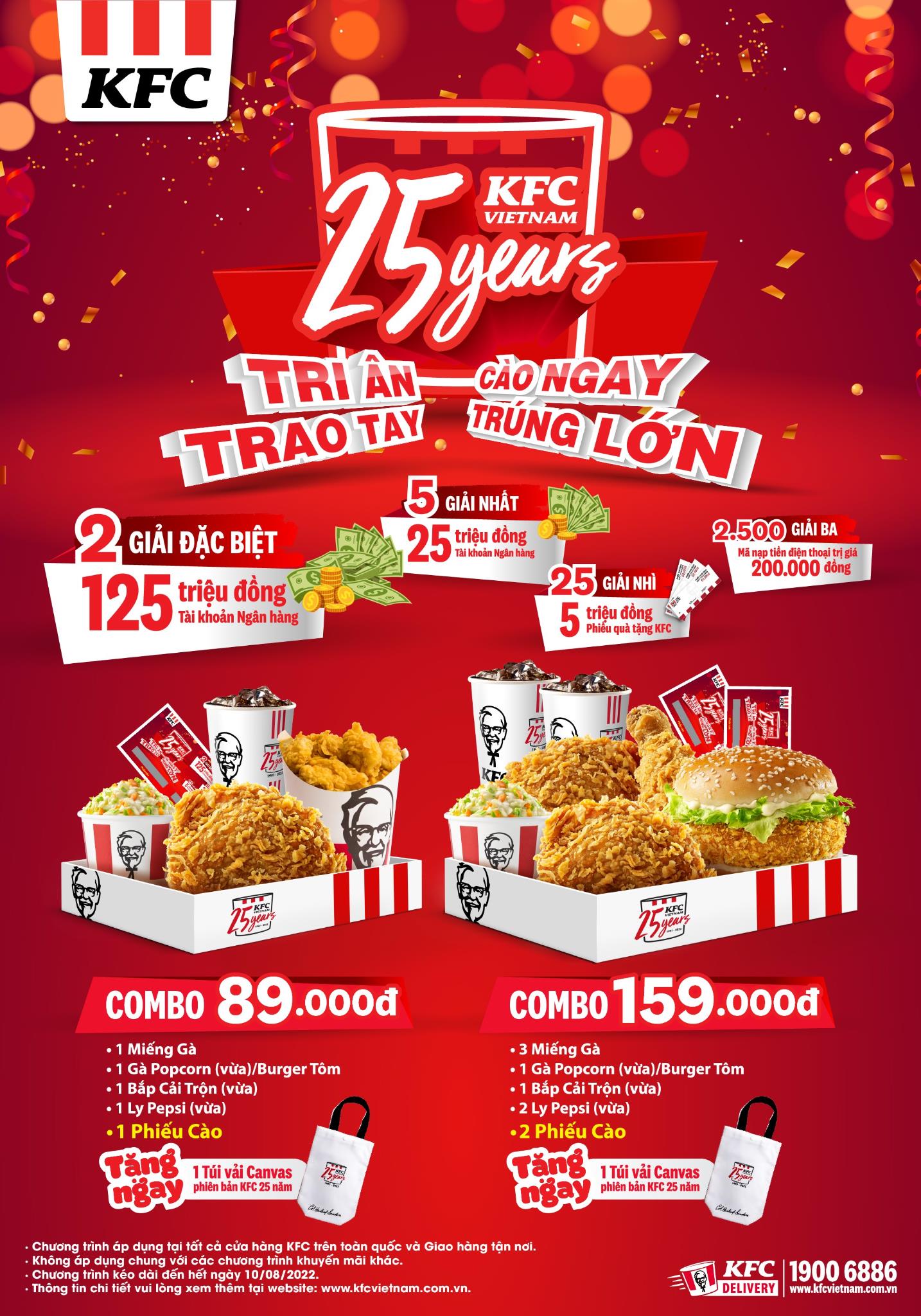 KFC kỷ niệm 25 năm có mặt tại Việt Nam với chuỗi ưu đãi hấp dẫn - Ảnh 1.