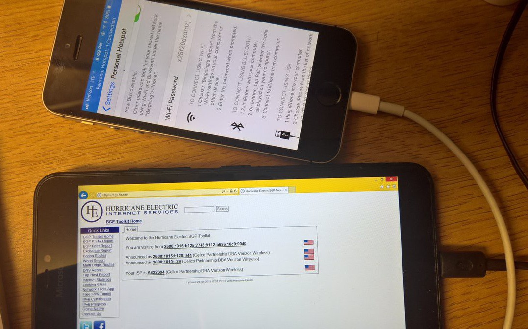 Lumia 640 chạy Windows RT có thể kết nối internet một cách hoàn hảo