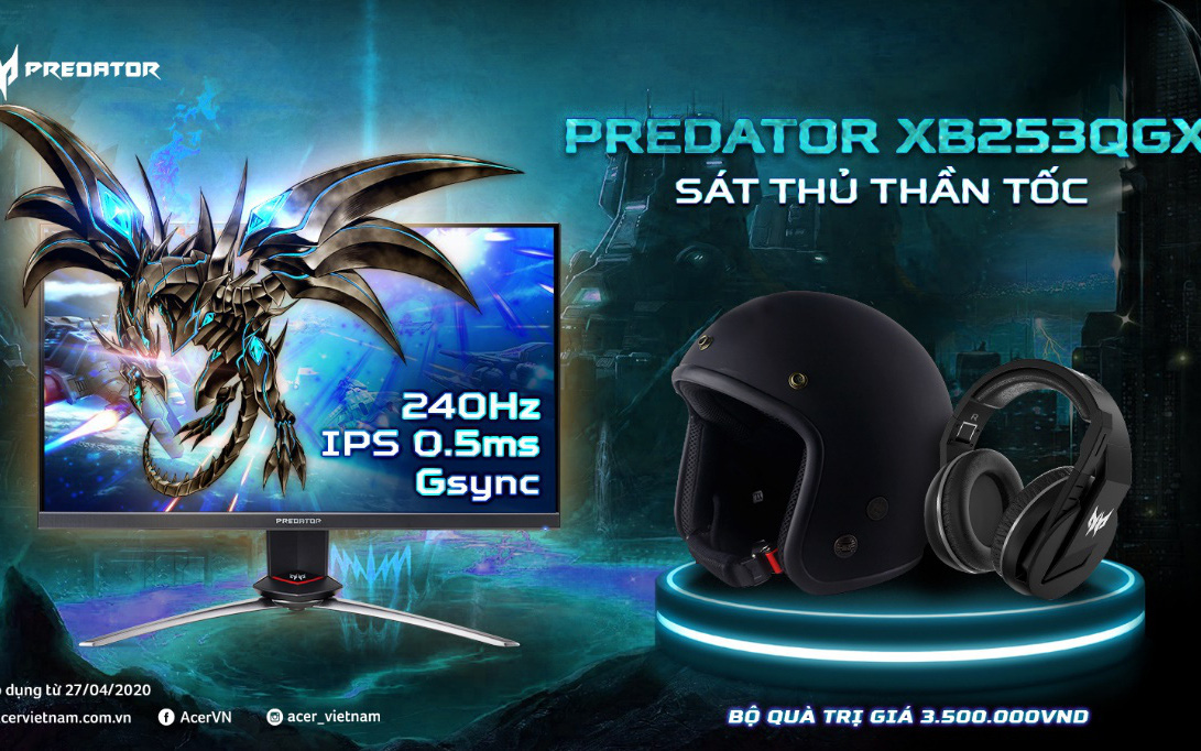 Predator XB253QGX – Màn hình gaming 240Hz được game thủ săn lùng hiện nay