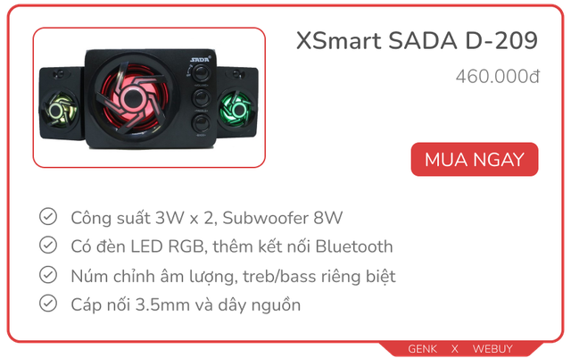 Dưới 500k có 10 mẫu loa vi tính chính hãng chất lượng, xem phim hay chơi game sướng hơn loa Bluetooth mini - Ảnh 8.