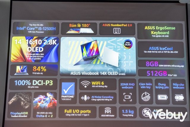 ASUS Vivobook 14X/15X chính thức ra mắt tại Việt Nam: màn hình OLED 2.8K, Core i5 Gen 12, pin 70Wh giá từ 15.4 triệu đồng - Ảnh 14.