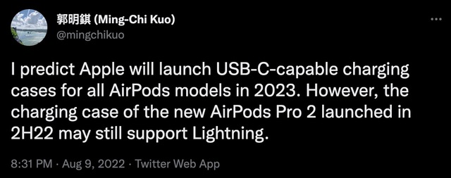 "Ông đồng" Ming-Chi Kuo: AirPods Pro 2 sẽ vẫn có cổng sạc Lightning - Ảnh 1.