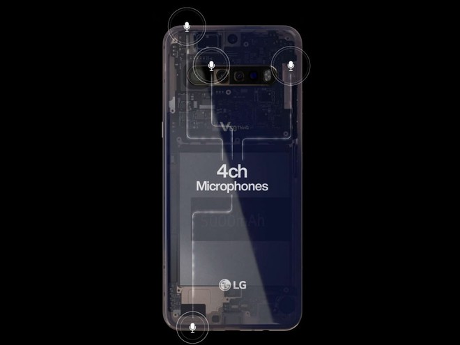 Ảnh quảng cáo cho thấy LG V60 ThinQ sẽ có 4 camera và pin lên tới 5000mAh - Ảnh 1.