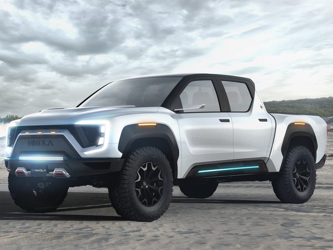 Xe bán tải điện đối thủ của Tesla Cybertruck lộ diện: trâu hơn, thiết kế nội thất như xe tương lai - Ảnh 1.