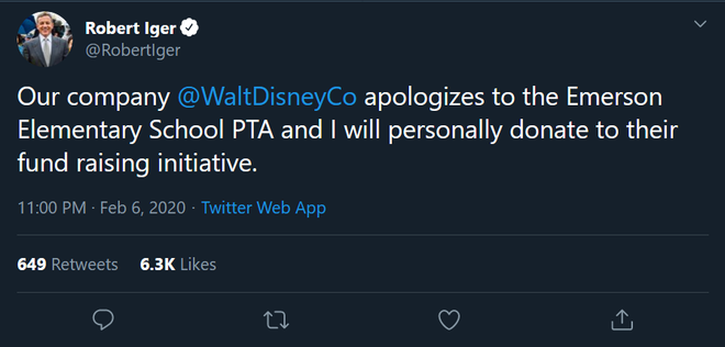 CEO Disney xin lỗi sau vụ việc một trường tiểu học bị phạt vì chiếu Lion King - Ảnh 1.