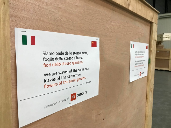 Xiaomi quyên tặng khẩu trang cho Italy giữa thời điểm COVID-19 bùng phát - Ảnh 1.