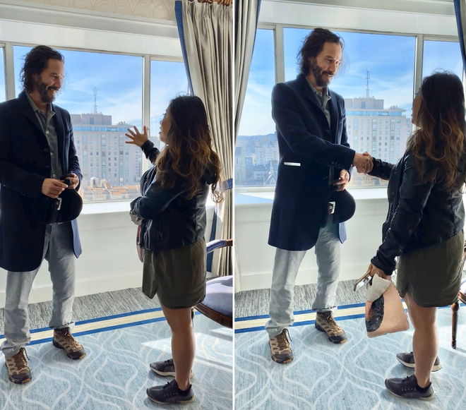 Chiều fan như Keanu Reeves: Selfie vô tư thoải mái, ảnh mà xấu là sẵn sàng chụp lại luôn chẳng hề khó chịu - Ảnh 1.