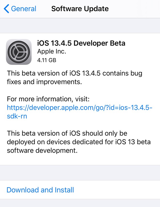 Apple tung ra iOS 13.4.5 Beta, hé lộ về mẫu iPhone sắp ra mắt - Ảnh 1.