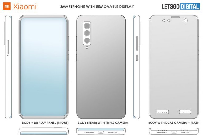 Hãy quên pin tháo rời đi, vì Xiaomi vừa thiết kế một chiếc điện thoại với màn hình tháo rời - Ảnh 1.